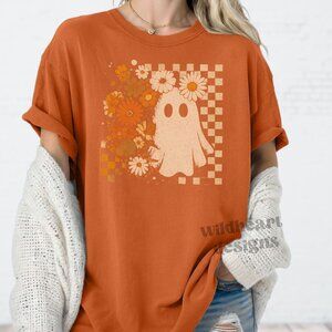 Comfort Color Halloween Shirt, Retro Ghost Halloween Shirt
